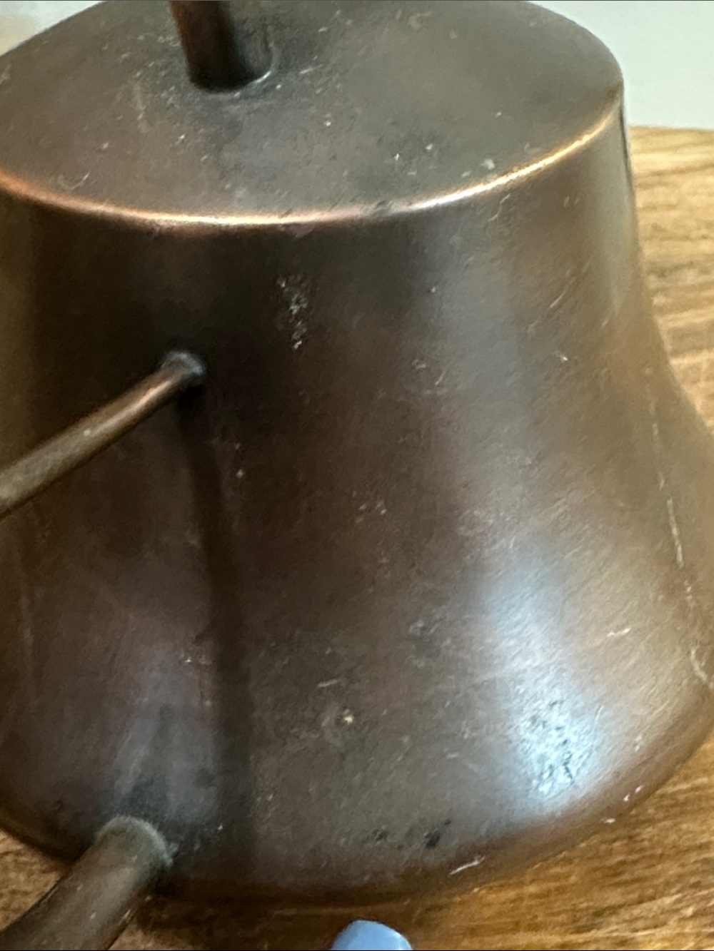 Vintage Copper Tone Small Watering Can Stamped With An “A” On The Bottom - Picture 5 of 17